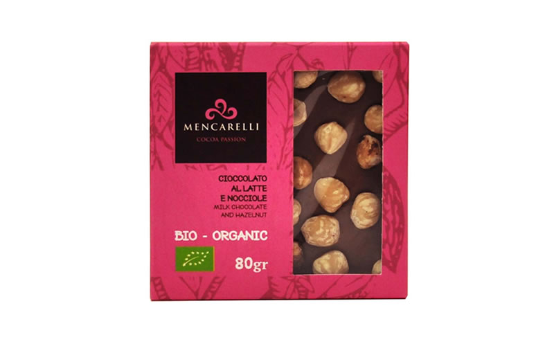 Organic  Milk Chocolate and Hazelnut - 80g Bar