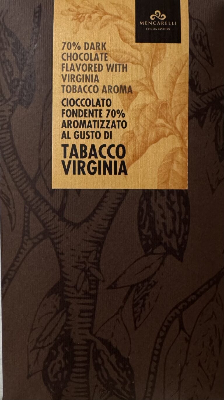 Tavoletta Fondente 70% al Tabacco Virginia - 80g