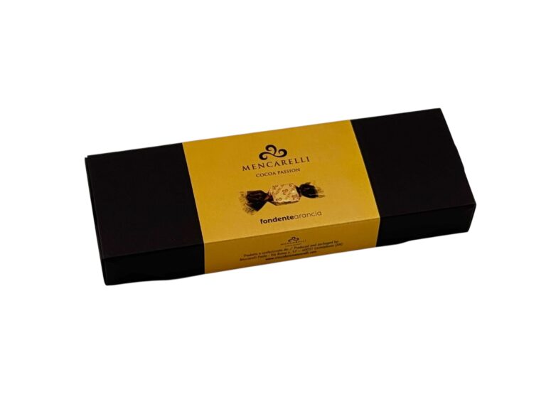 Astuccio 90g - Pralina Fondente con Arancio