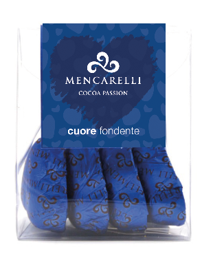 Astuccio 4 Cuori con Ripieno al Gianduia Fondente