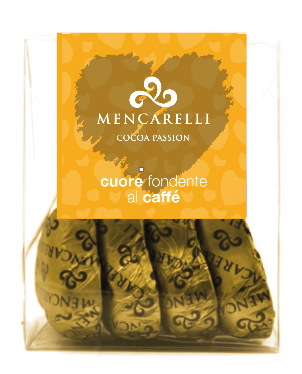 Astuccio 4 Cuori con Ripieno di Gianduia al Caffè